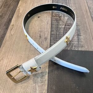 ⭐️Vintage White & Gold Stars Belt Large ⭐️
